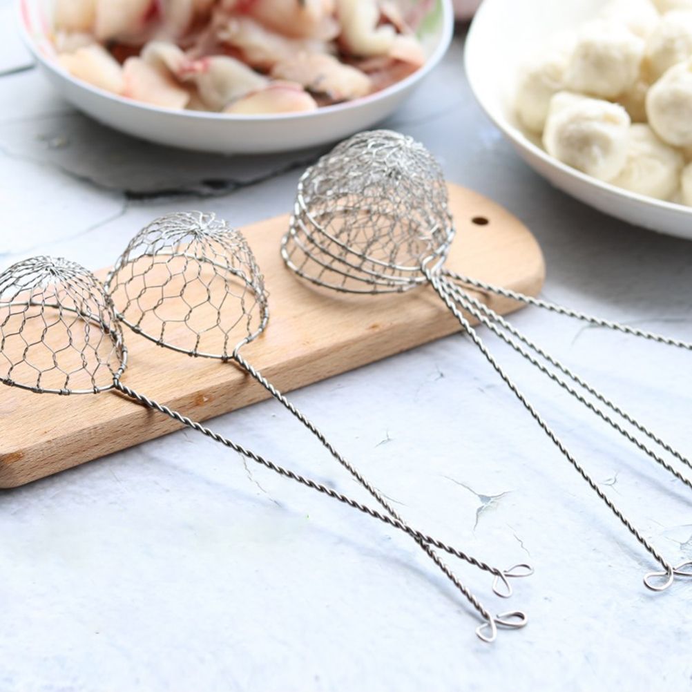 Fondue Sieve Stainless Steel Fondue Strainer with Long Handle Kitchen Colander view 7