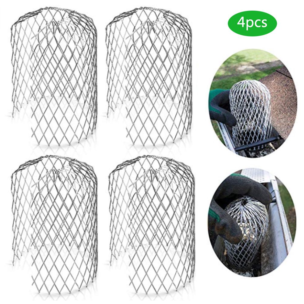 Lightweight Aluminum Gutter Guard Strainer Mesh Gutter Downspout Guard for