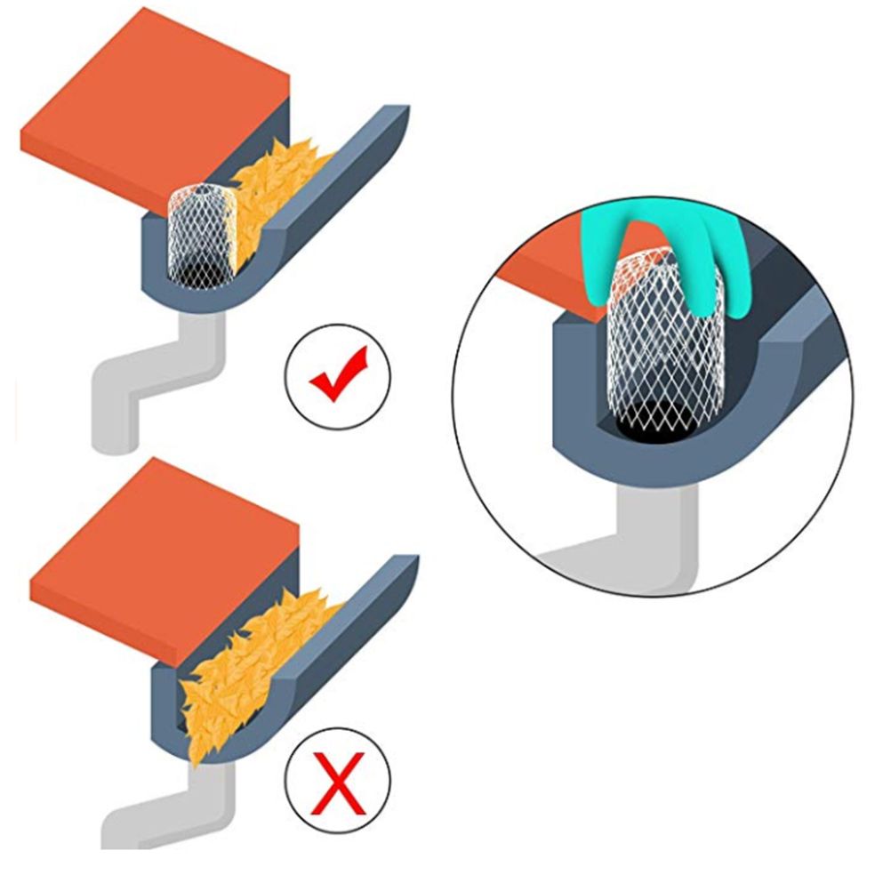 Lightweight Aluminum Gutter Guard Strainer Mesh Gutter Downspout Guard for view 3