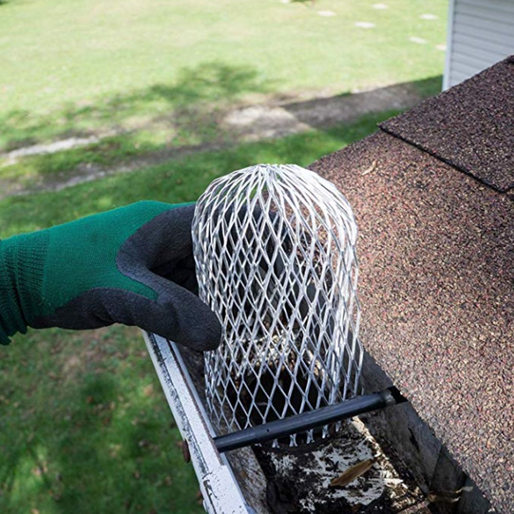 Lightweight Aluminum Gutter Guard Strainer Mesh Gutter Downspout Guard for view 6