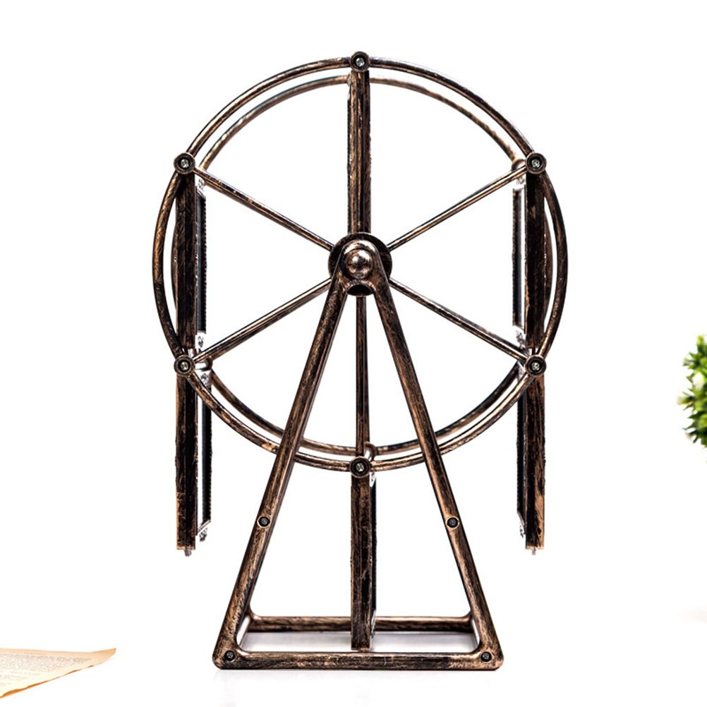 Vintage Family Photo Frame Ferris Wheel Rotatable Photo Frame Home Decor Gift view 2