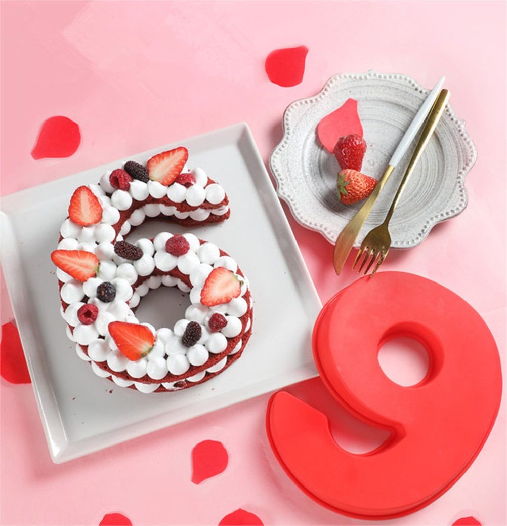 2PCS 10 Inch Silicone Cake Mold 6 and 0 Numbers DIY Silicone Cake Baking Mold view 7
