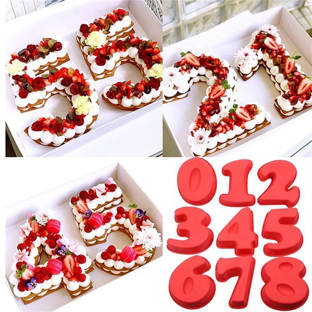 2PCS 10 Inch Silicone Cake Mold 6 and 0 Numbers DIY Silicone Cake Baking Mold view 9