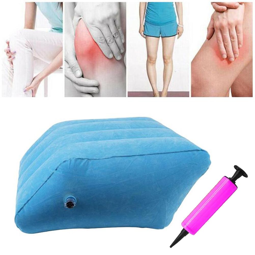 Inflatable Foot Rest Pillow Leg Knee Support Cushion Wedge Pillow for Office — image 1