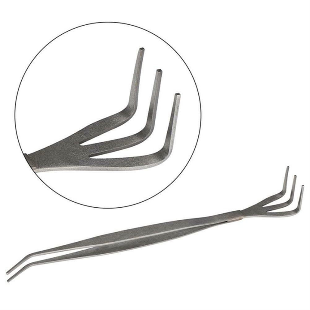 2 in 1 Bonsai Root Rake Stainless Steel Garden Tweezers Garden Tool view 5