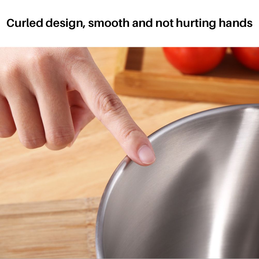 Stainless Steel Cake Mixing Basin with Lid Cream Basin Seasoning Bowl Baking Tools view 4