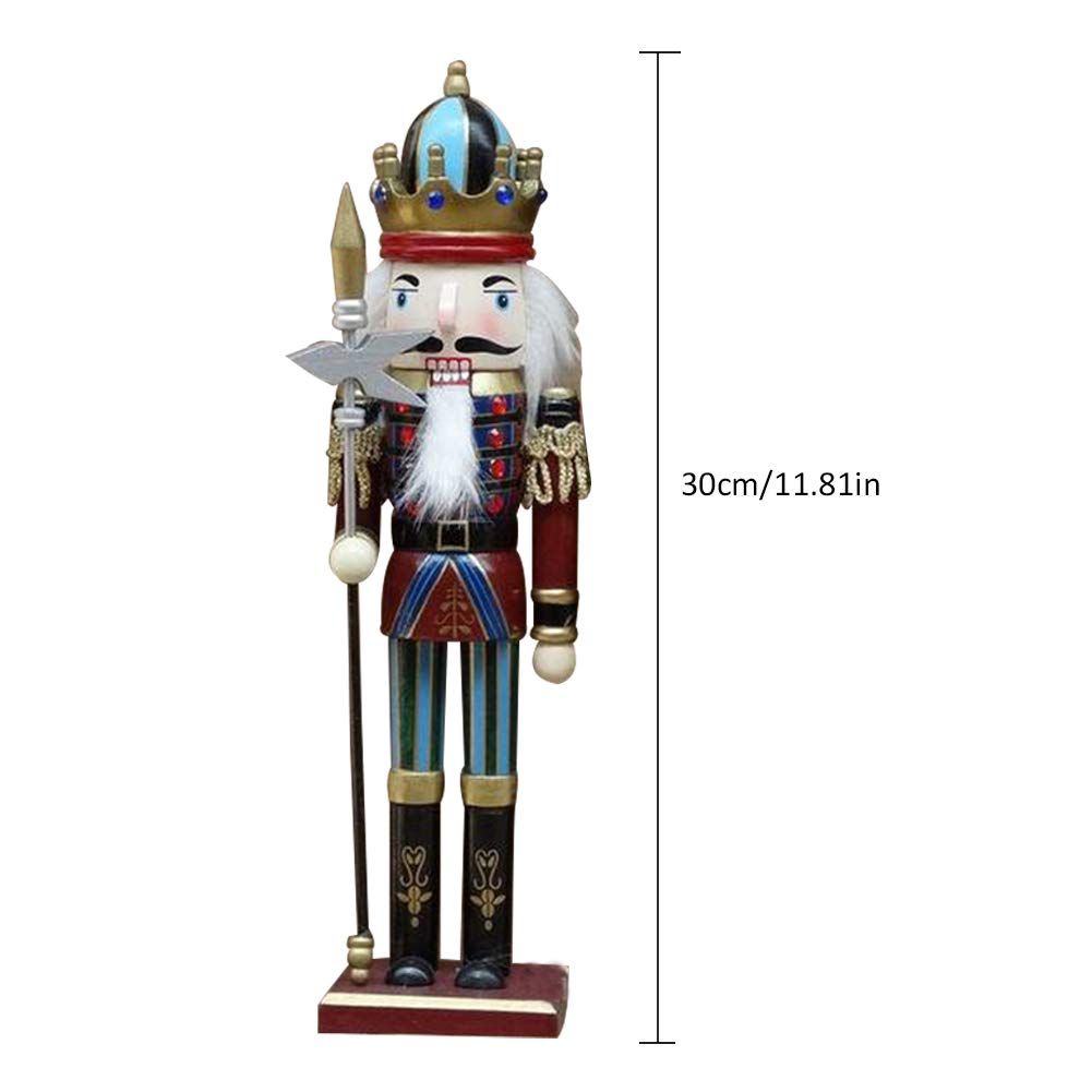 4Pcs 30cm Christmas Nutcracker Soldiers Wooden Soldier Nutcracker on Stand view 10