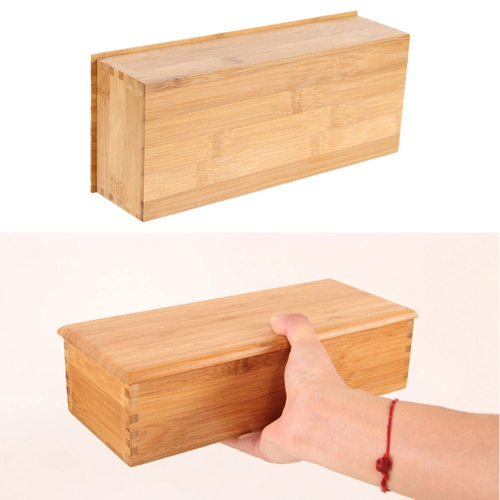 Bamboo Cutlery Storage Box Wooden Storage Container for Tableware Cosmetics view 4