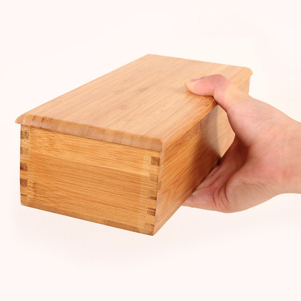 Bamboo Cutlery Storage Box Wooden Storage Container for Tableware Cosmetics view 8