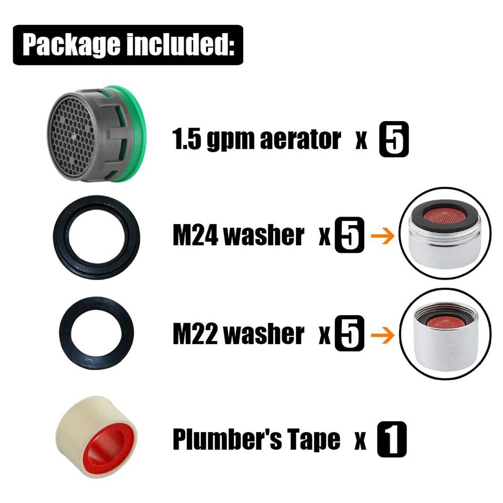 10Pcs Faucet Aerator Faucet Flow Restrictor Replacement Parts Insert Aerator view 6