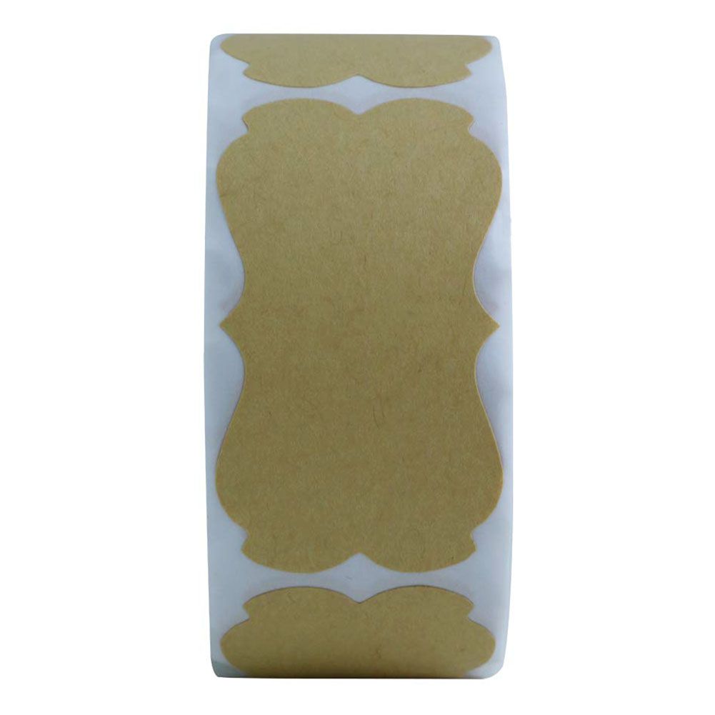 300pcs/roll Natural Kraft Stickers Labels Stationery Stickers Envelope Holiday view 3