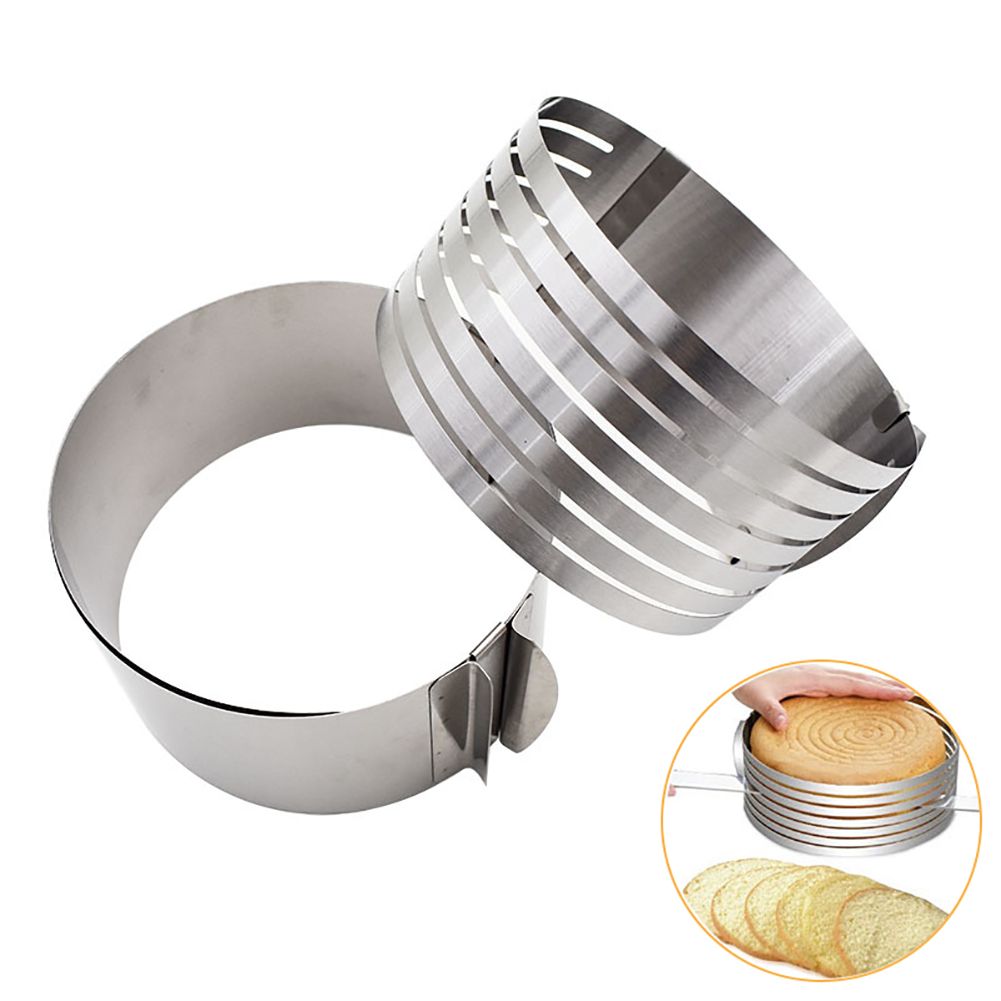 16-20cm Stainless Steel Adjustable Cake Ring Telescopic Cake Cutter Kit Mousse view 2