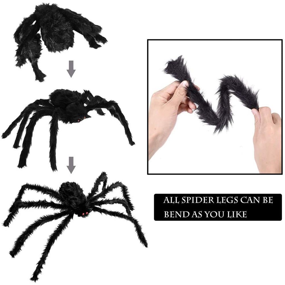 200cm Giant Halloween Spider Decorations Props Adjustable Simulation Hanging view 6