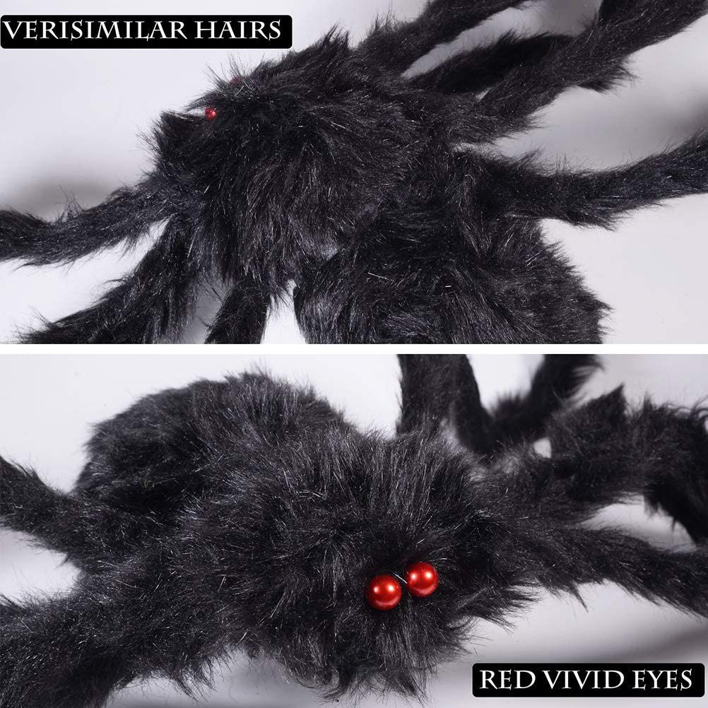 200cm Giant Halloween Spider Decorations Props Adjustable Simulation Hanging view 9