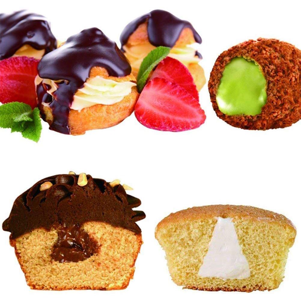 3PCS/Set Stainless Steel Cream Puff Nozzles Pastry Tips Piping Nozzles Cupcake view 2