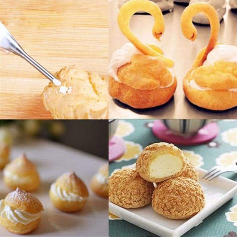 3PCS/Set Stainless Steel Cream Puff Nozzles Pastry Tips Piping Nozzles Cupcake view 6