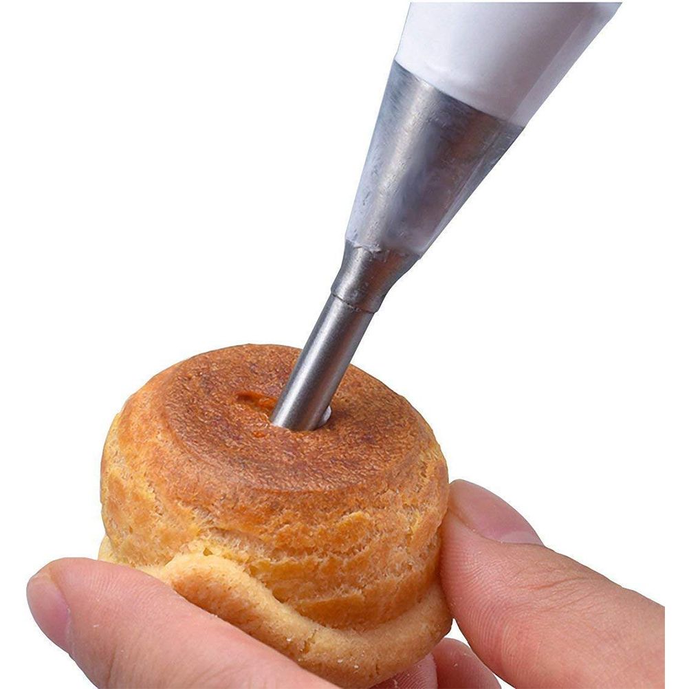 3PCS/Set Stainless Steel Cream Puff Nozzles Pastry Tips Piping Nozzles Cupcake view 7