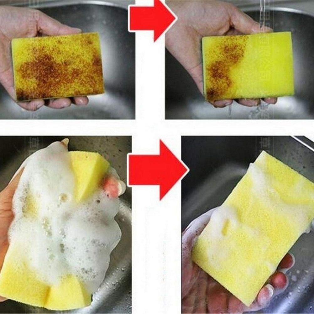 10Pcs Non Scratch Scrub Sponge Super Absorbent Multi Use Cleaning Sponges for view 6