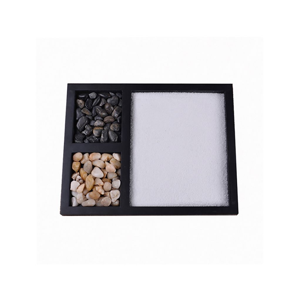 Mini Meditation Sand Table Decoration with Rake Sand and Rocks for Home Office view 5