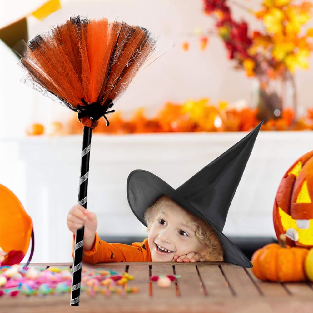 Halloween Witch Broom Cosplay Broom Prop for Halloween Costume Party view 7