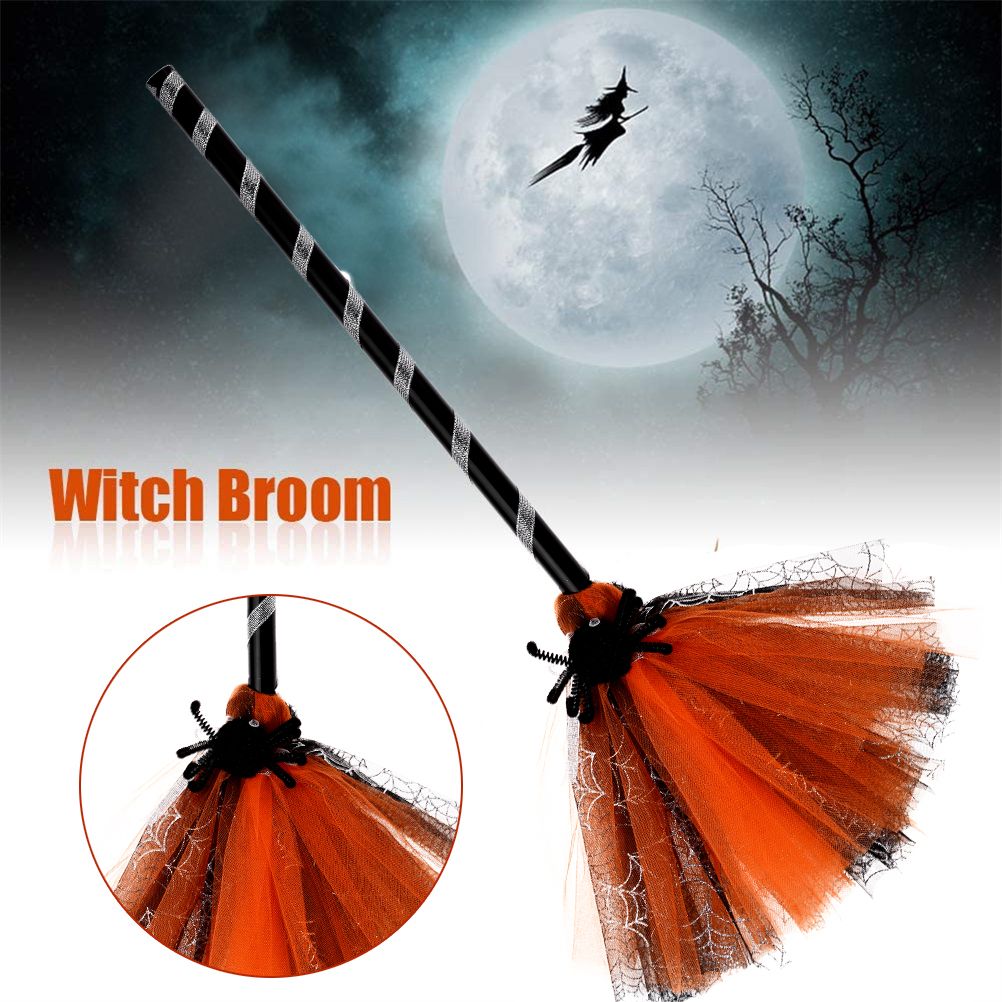 Halloween Witch Broom Cosplay Broom Prop for Halloween Costume Party view 8