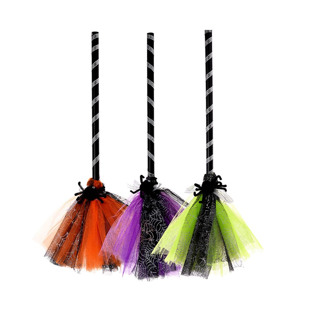 Halloween Witch Broom Cosplay Broom Prop for Halloween Costume Party view 9