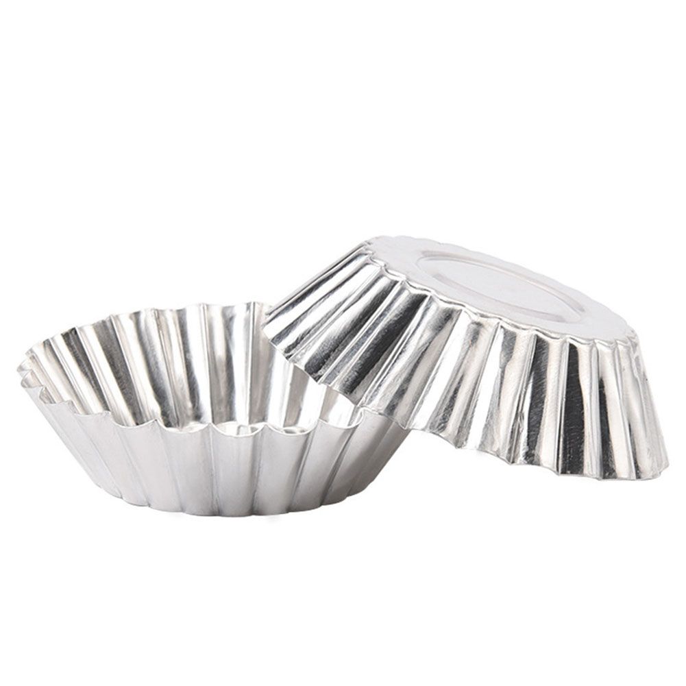 30Pcs Egg Tart Molds Mini Aluminum Cake Muffin Moulds Tins Pans Non Stick view 9