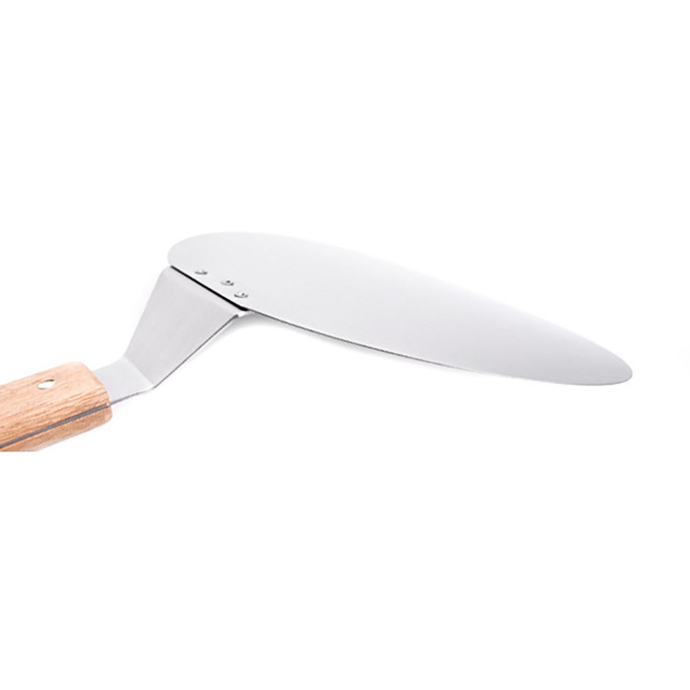 10inch Stainless Steel Pizza Peel Shovel with Wooden Handle Cake Shovel Baking view 4