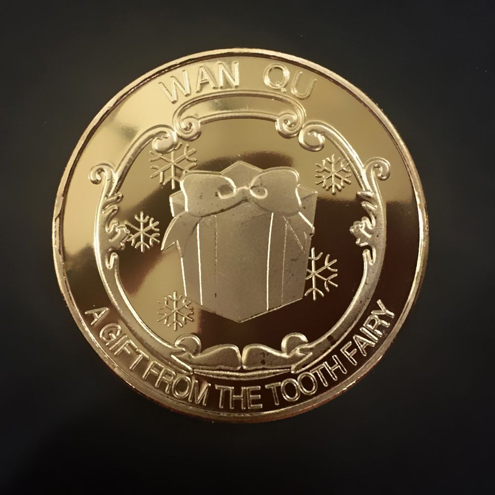 4Pcs Tooth Fairy Coin Golden Zinc Alloy Coin Reward Collection Coin Experience view 8