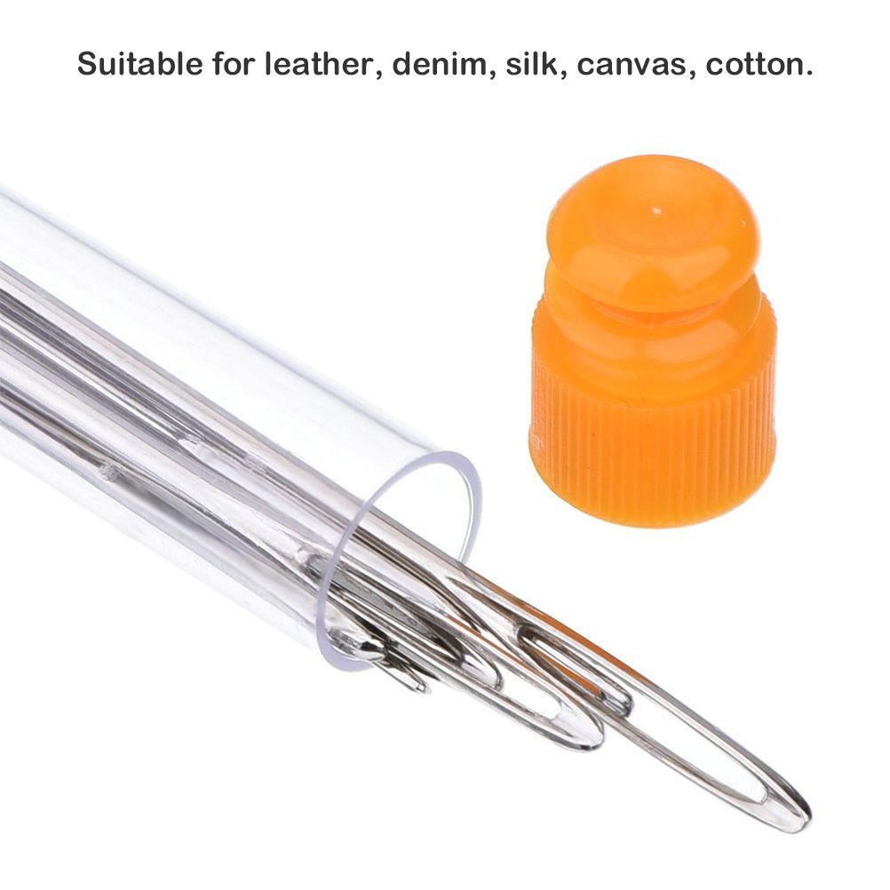 9Pcs Large Eye Blunt Needles Stainless Steel Yarn Knitting Needles Sewing view 4