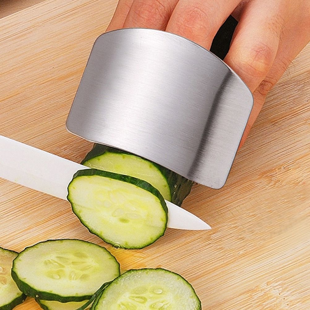 4PCS Stainless Steel Finger Cutting Protector Kitchen Safe Chop Cut Tool Guard view 3