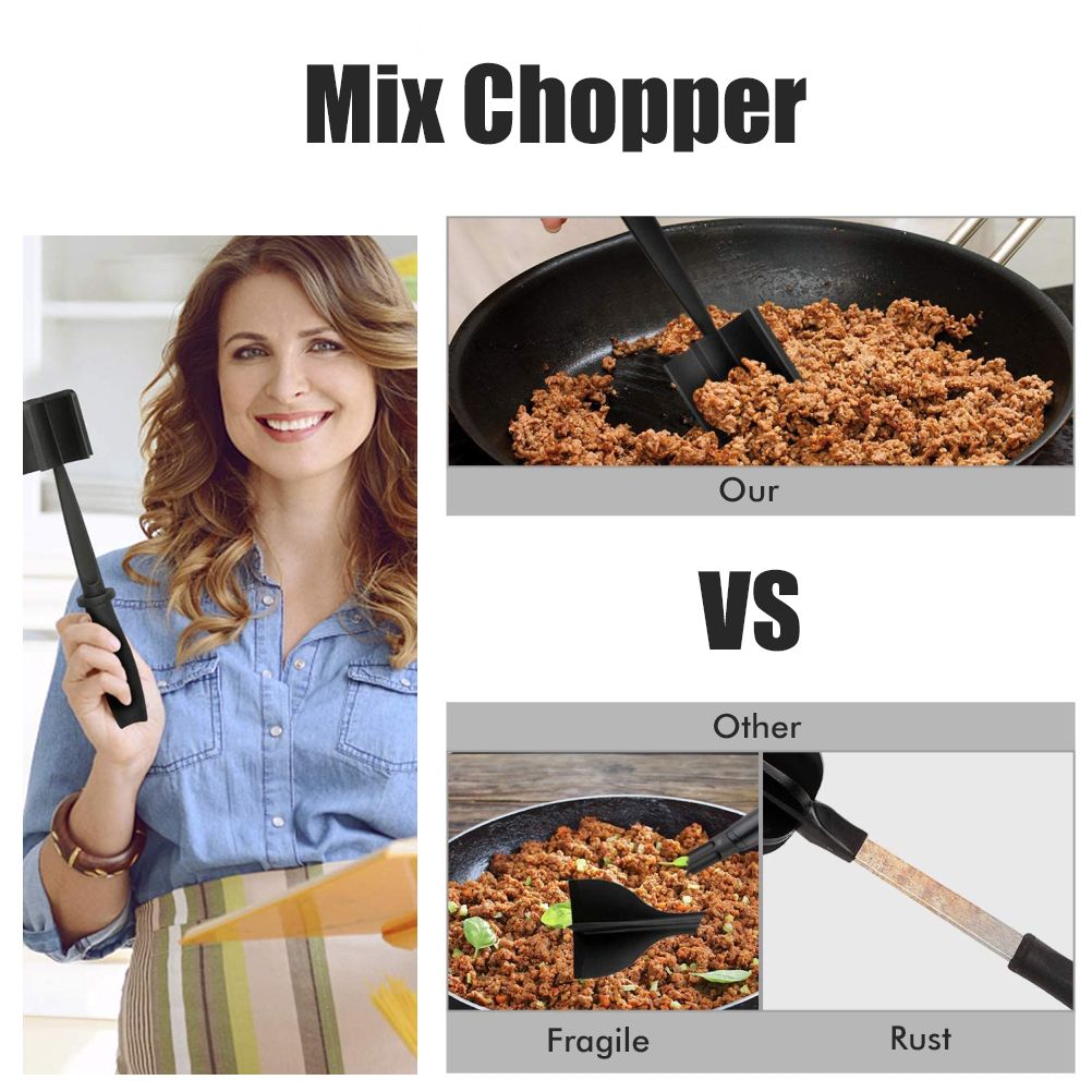 Meat Chopper Multifunctional Ground Beef Masher Ground Beef Turkey Nylon view 4