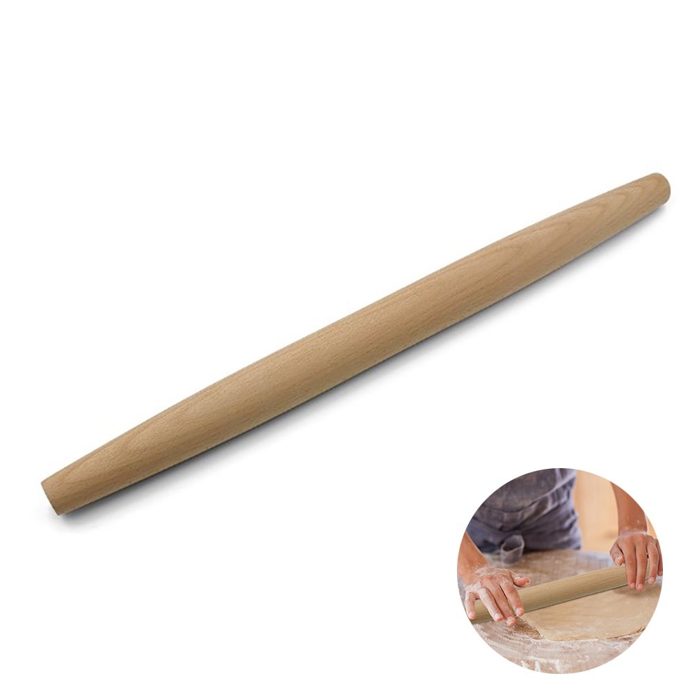 French Rolling Pin for Baking Wood Rolling Pins for Pizza Pasta Pastry Bread view 6