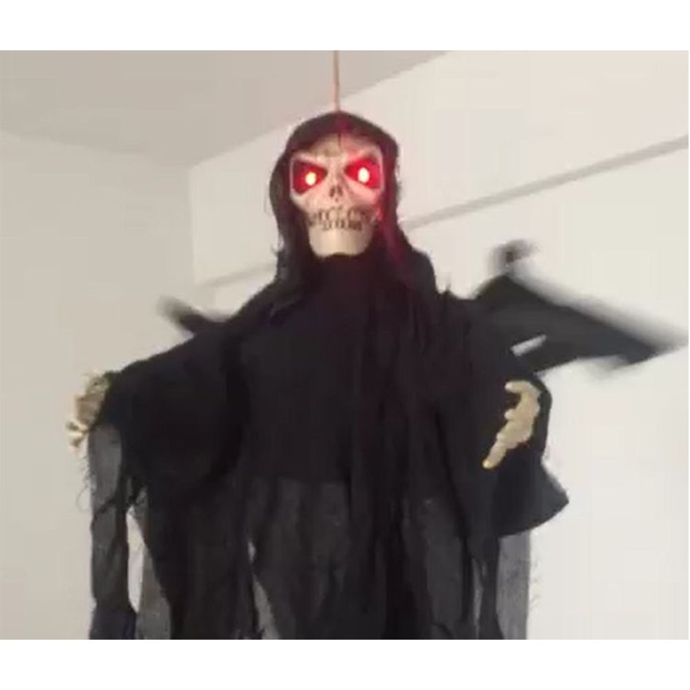 Hanging Bat Ghost Mixed Voice Control Lightening Eyes Screaming Moving Trick view 7