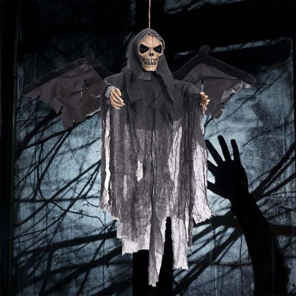 Hanging Bat Ghost Mixed Voice Control Lightening Eyes Screaming Moving Trick view 9