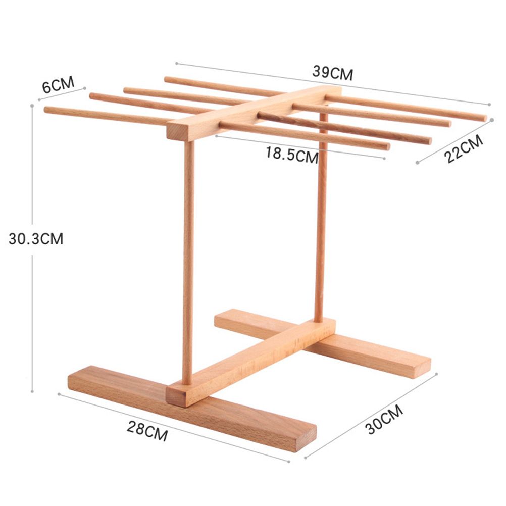Collapsible Wooden Pasta Drying Rack Beechwood Noodle Spaghetti Holder view 2