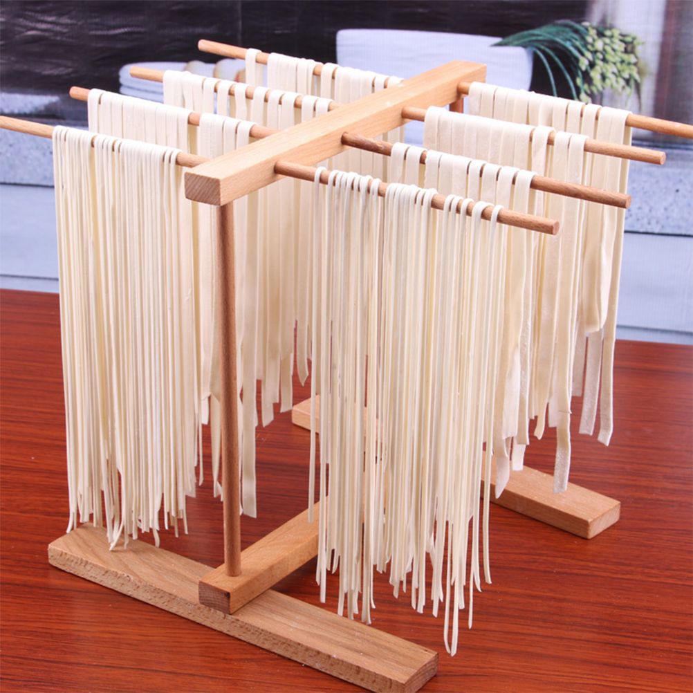 Collapsible Wooden Pasta Drying Rack Beechwood Noodle Spaghetti Holder view 5