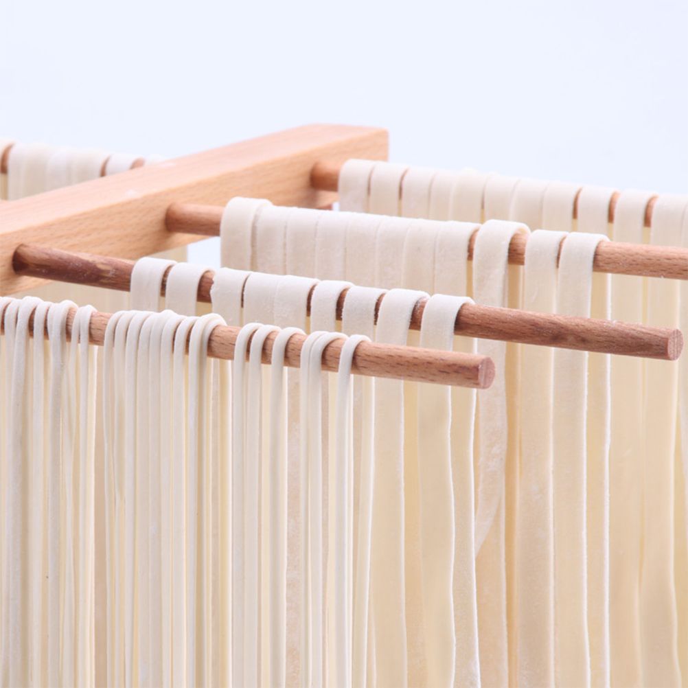 Collapsible Wooden Pasta Drying Rack Beechwood Noodle Spaghetti Holder view 6