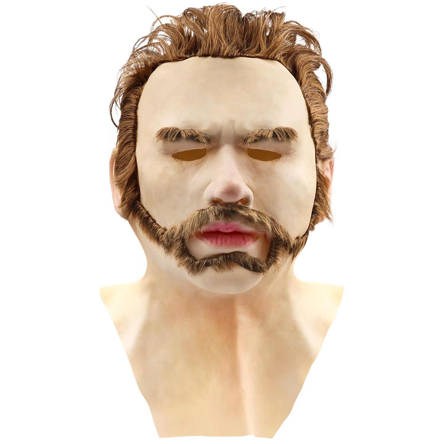 Halloween Latex Young Man Face Cover Headgear for Masquerade Halloween view 9