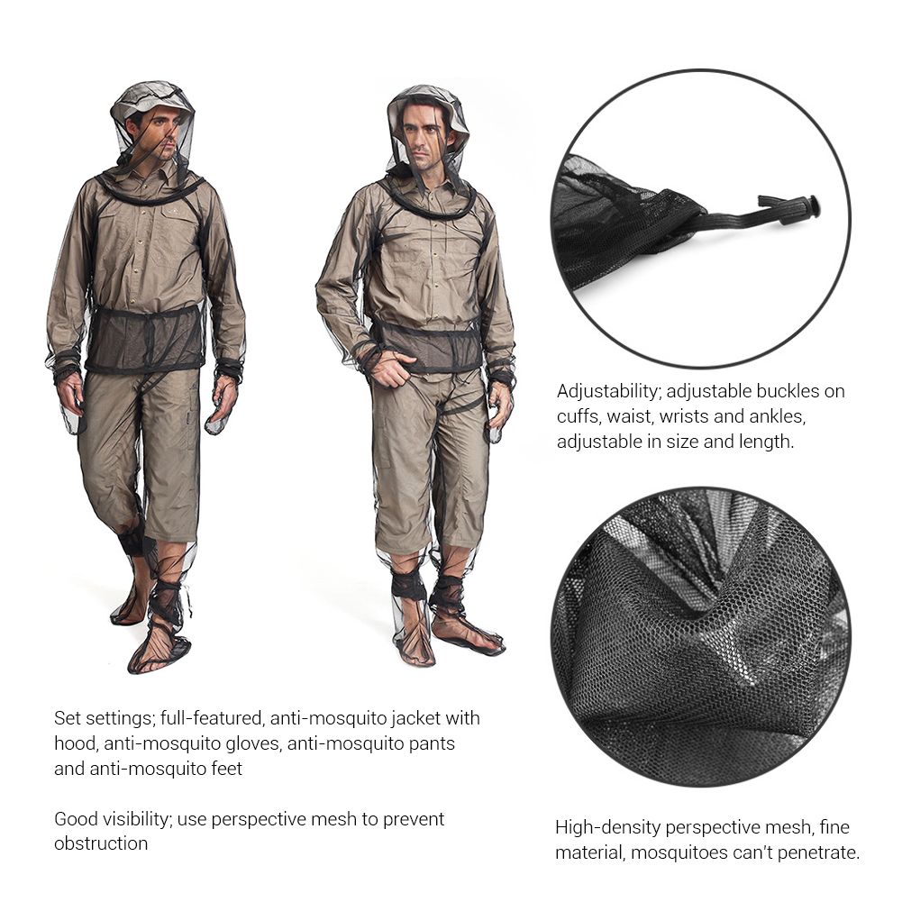 Unisex Ultra Fine Mesh Anti Mosquito Suit for Summer Outdoor Activities view 3