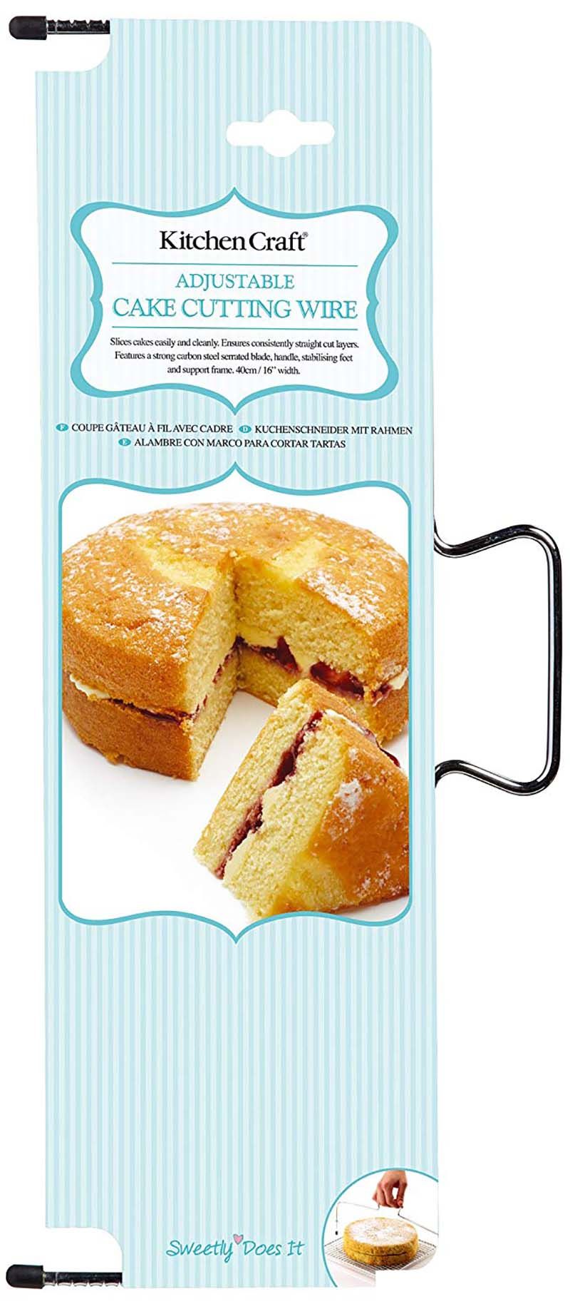 1PC Stainless Steel Adjustable Wire Cake Cutter Grater Leveler DIY Cake Baking view 6