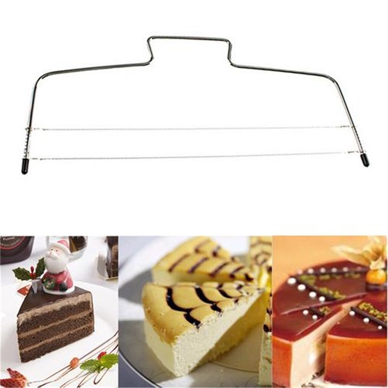 1PC Stainless Steel Adjustable Wire Cake Cutter Grater Leveler DIY Cake Baking view 12