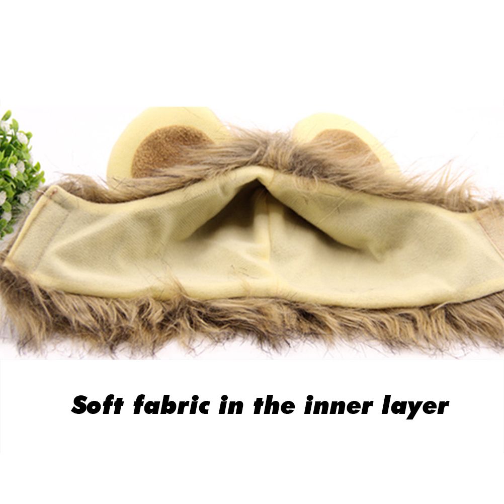Mane Wig for Cat Pet Adjustable Washable Comfortable Hair Cat Clothes for view 7