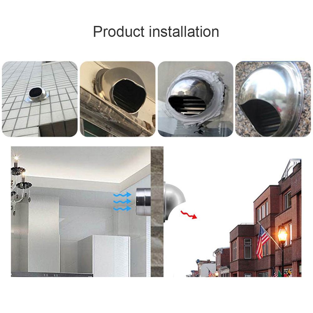 100/150mm Ventilation Outlet Stainless Steel Air Vent Grille Cover view 8