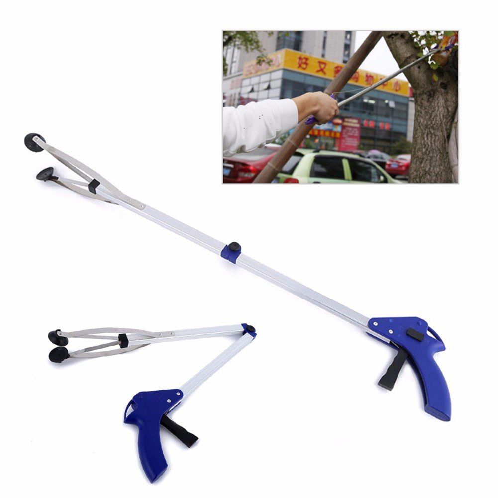 Foldable Reacher Grabber Aluminum Alloy Suction Cup Grip Grabber Pick Up Tool view 2