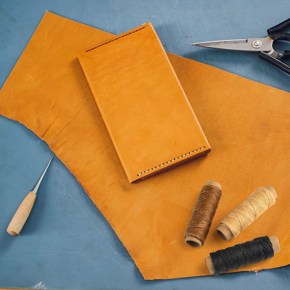 14PCS DIY Leather Tool Set Sewing Needles with Leather Waxed Thread Cord and view 3