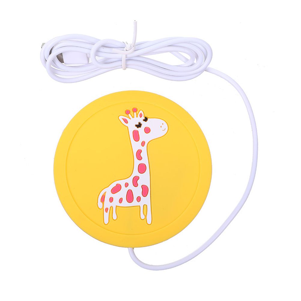 USB Heating Silicone Coaster Cute Cartoon Animal Drink Warmer Mat Nonslip Cup Pad view 2