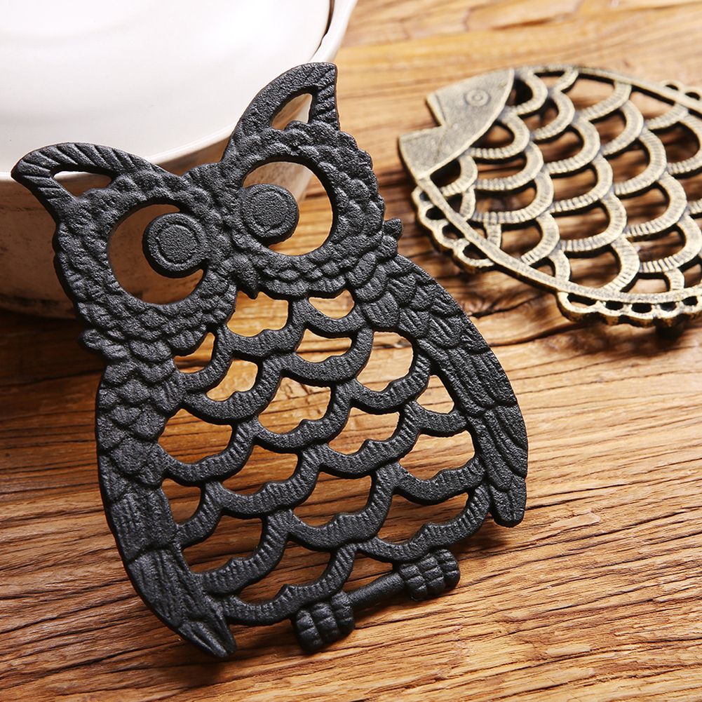 Vintage Cast Iron Decorative Trivet Mat Heavy Duty Hot Pot Holder Pads view 6