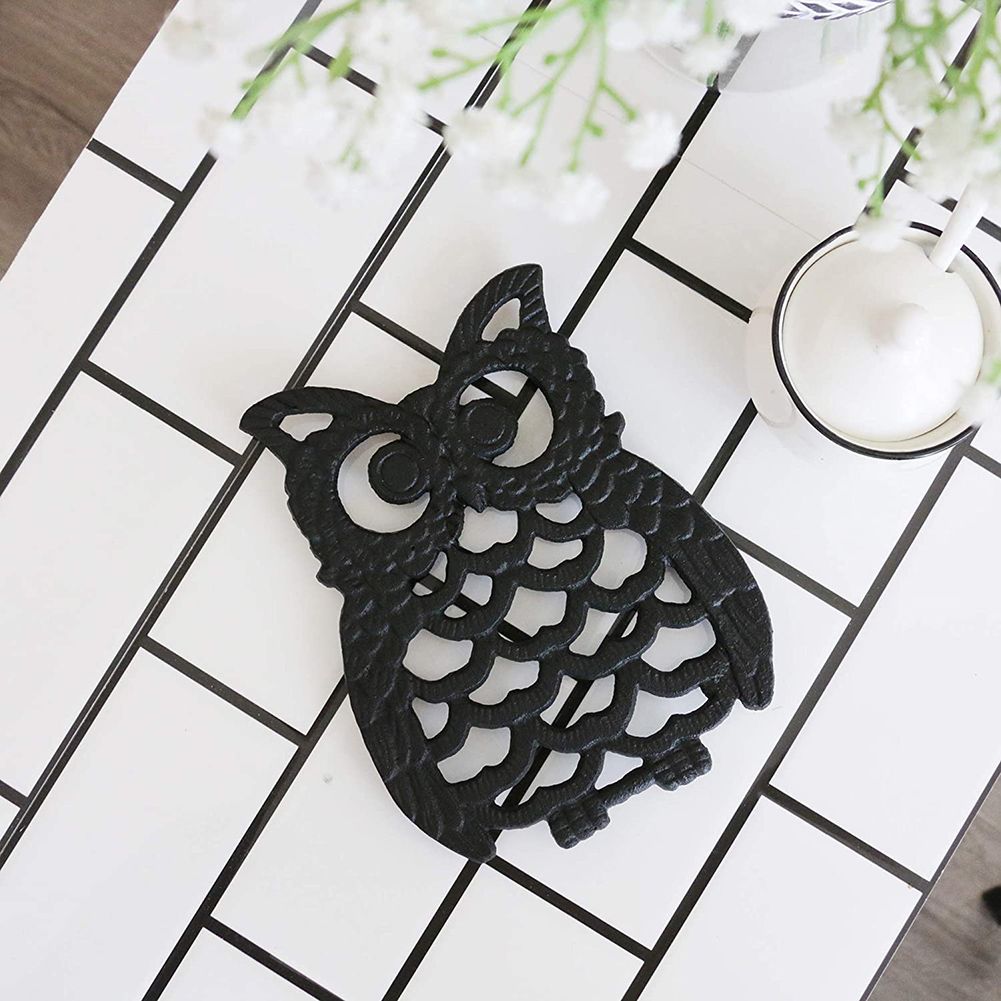 Vintage Cast Iron Decorative Trivet Mat Heavy Duty Hot Pot Holder Pads view 11