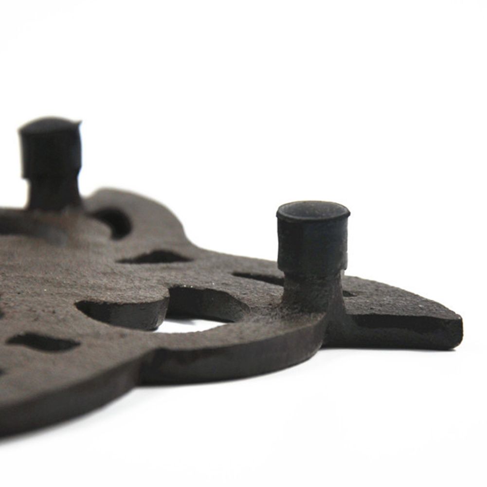 Vintage Cast Iron Decorative Trivet Mat Heavy Duty Hot Pot Holder Pads view 6